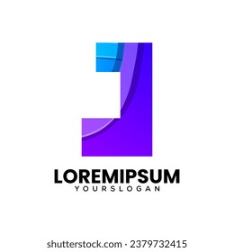 letter j colorful  icon logo design 