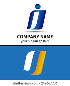 Letter J Company logo icon template 