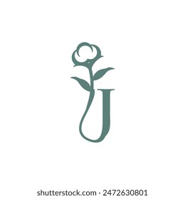 Letter J cotton logo icon vector template.eps

