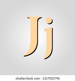 letter J cream