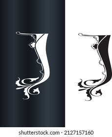 Letter J Creative Floral Vector Logo Design