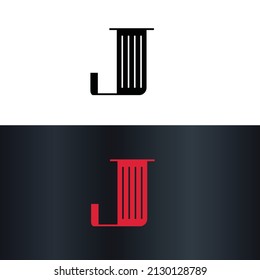 Diseño del logotipo de vectores modernos creativos de la letra J