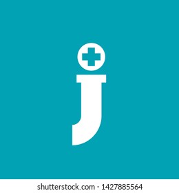 Letter J cross plus logo icon design template elements