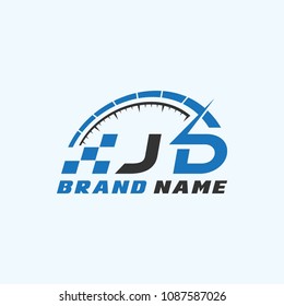 Letter J D logo icon design template elements