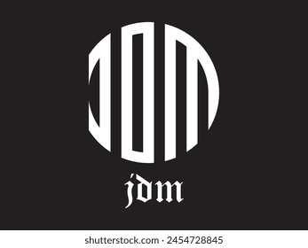 Letter j, d and m logo vector illustration. Creative logo for business, luxury, alphabet A-Z, premium logo. Can use for logo, infographic, banner, poster, web design. Isolated for graphic design.