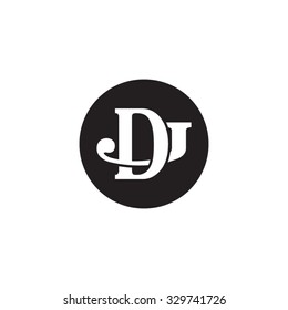 letter J and D monogram circle logo