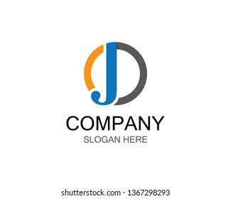 Letter j with d letter symbol illustration design