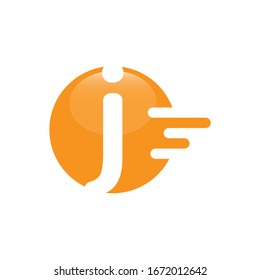 Letter J dash logo letter mark logo typography design image vector