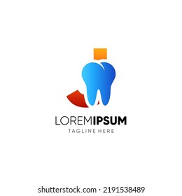 Letter J Dental Tooth Logo Design Vector Icon Graphic Emblem Illustration