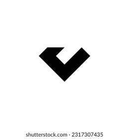 Letter J diamond geometric symbol simple logo vector