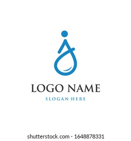Letter J Drop Water Abstract Creative Modern Business Logo