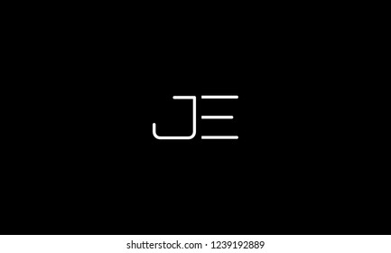 LETTER J AND E LOGO WITH NEGATIVE SPACE EFFECT FOR LOGO DESIGN OR ILLUSTRATION USE