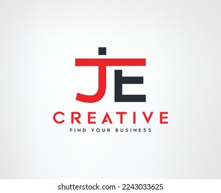 Letter J E typography vector Logo design 