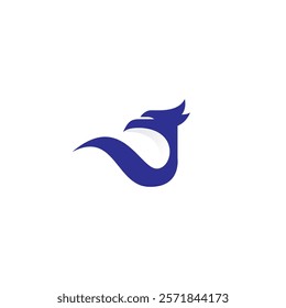 Letter J Eagle Logo Design. J Initial Bird