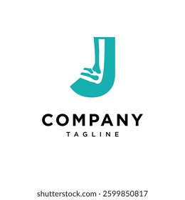 Letter J Elbow surgery Logo Icon Vector