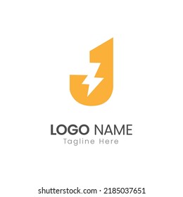 Letter J Energy Logo Design Template