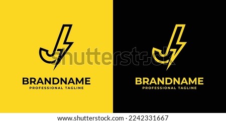 Letter J Energy Logo, suitable for any business related to Energy or electricity with J initials.