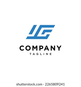 Letter J F and G vector icon template.