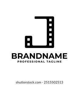 Logotipo de la película de la letra J, perfecto para los estudios de la producción del cine o del cine