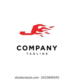 Letter J Flames logo icon vector template.eps