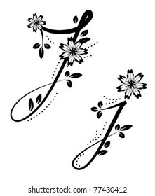 Letter J (floral font)
