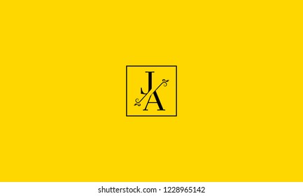 LETTER J AND A FLOWER LOGO WITH SQUARE FRAME FOR LOGO DESIGN OR ILLUSTRATION USE