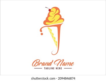 Letter J Food Logo Design Template