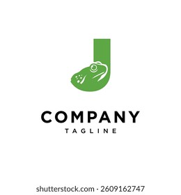 Letter J Frog Logo Icon Vector