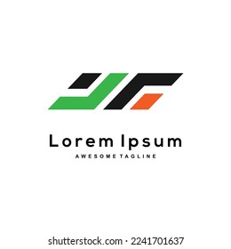 letter J G fast running logo design symbol.
