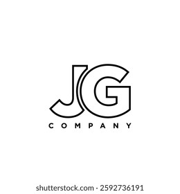 Letter J and G, JG logo design template. Minimal monogram initial based logotype.