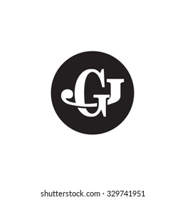 letter J and G monogram circle logo
