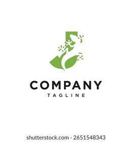 Letter J Gecko Logo Icon Vector