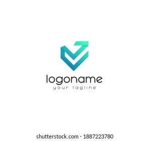 vector de diseño de logotipo geométrico de letra J