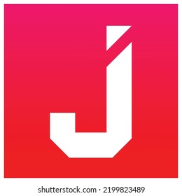  Letter J Geometric Square Business Company Vector Logo Design