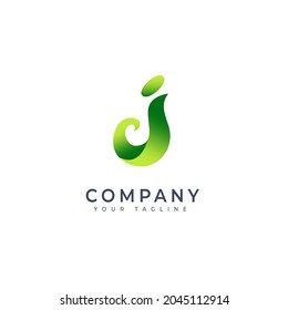 letter j gradient color logo