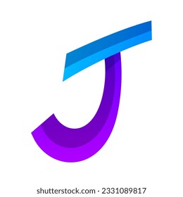 letter J gradient logo design 