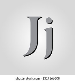 letter J grey