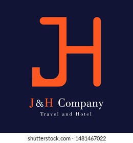 Letter J and H logotype , logo template design
