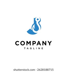 Letter J Hook Logo Icon Vector