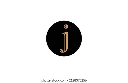 Letter J icon design with circle outside. Creative modern letters icon, Premium vector illustration.