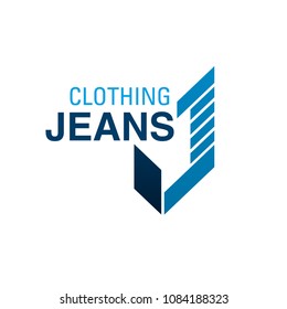 Letter J Icon Jeans Clothing Brand Stock Vector (Royalty Free ...