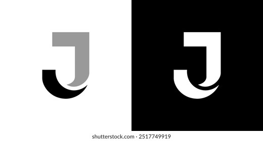 Letter J icon logo vector modern abstract business graphic isolated