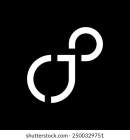 Letter J Infinity Line minimales Logo-Design