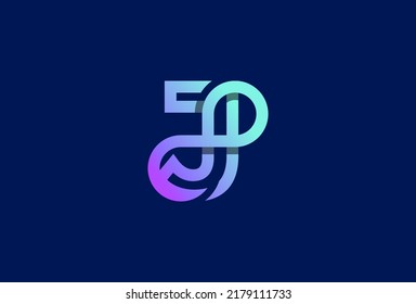 Letter J Infinity Logo Design Suitable Stock Vector (Royalty Free ...