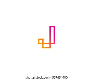 Letter J Infinity Logo Design Template Element