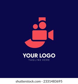 Letter J Initial Camera Video Logo Design Vector Icon Graphic Emblem Illustration