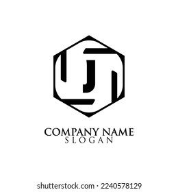 LETTER J INITIAL LOGO, WITH BLACK COLOR