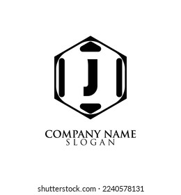 LETTER J INITIAL LOGO, WITH BLACK COLOR