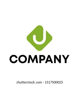 letter J initial shape logo design