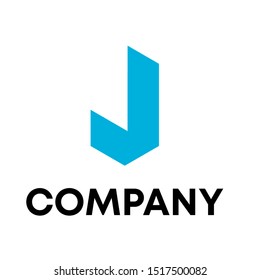 letter J initial shape logo design